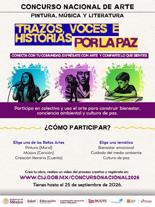 Súmate al concurso nacional “Trazos, Voces e Historias por la Paz” y