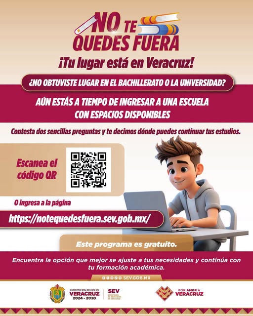 ¡Aún estás a tiempo! ¡No te quedes fuera! En Veracruz hay un